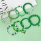 40 Pcs St. Patrick's Day Shamrock Bracelets Set Green Irish Clay Stretch Stackable Friendship Bracelet for Women, Party Favors Jewelry Gift Party Supplies